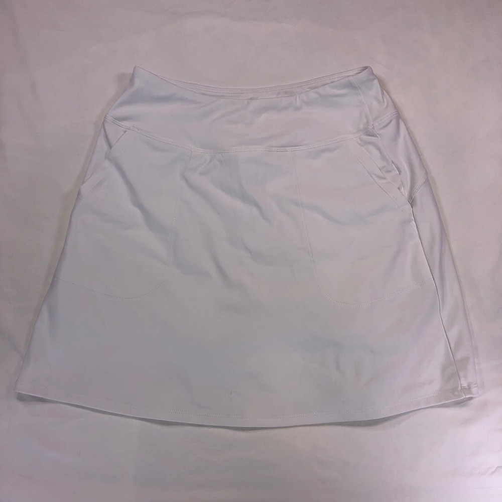 Pinspark White Athletic Skort Tennis Golf Skirt with Pockets Small